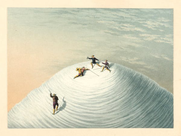 Illustration of the ascent of Mont Blanc