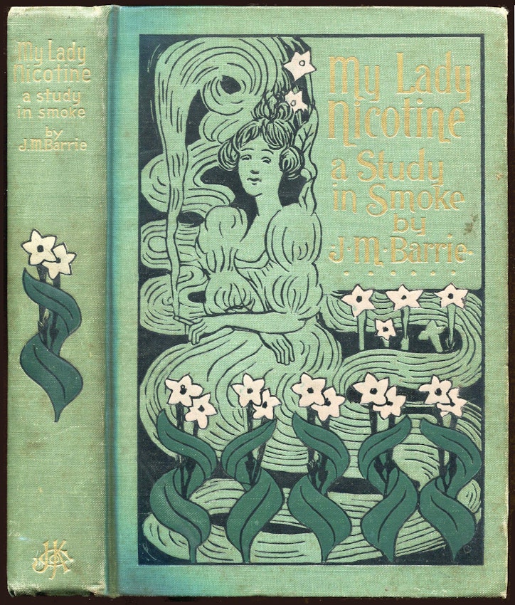 Cover of an 1890 edition of J.M. Barrie's <i>My Lady Nicotine</I>