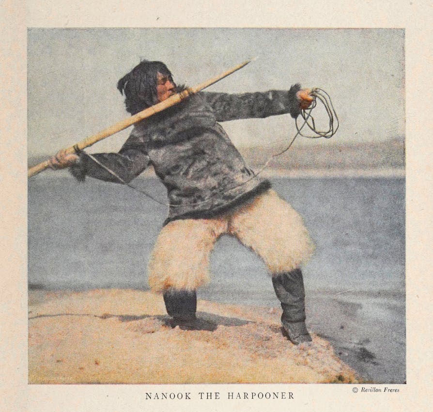 Nanook with a harpoon