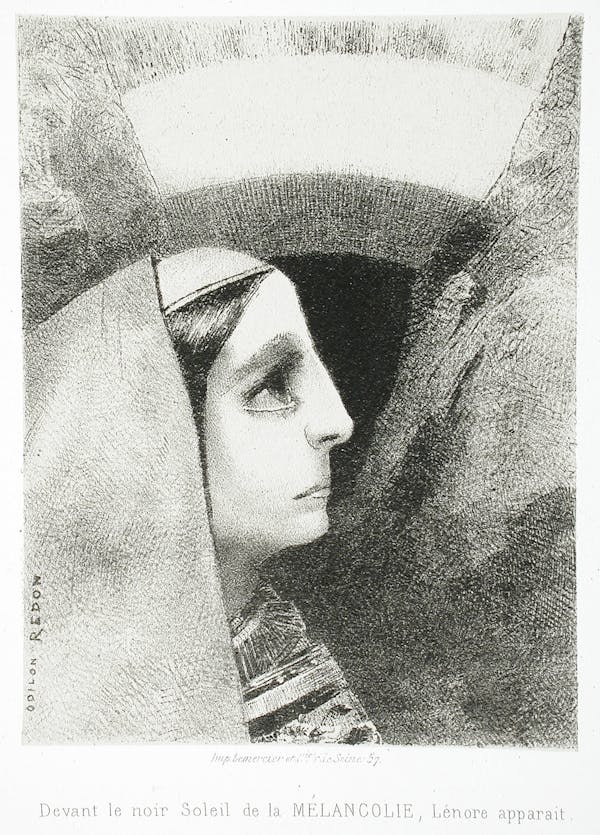 odilon redon's edgar allan poe lithographs