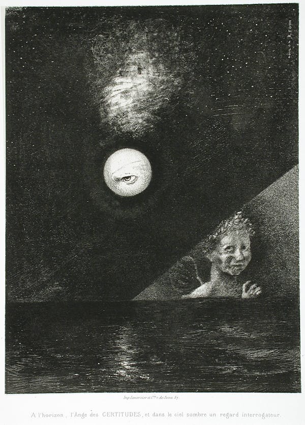 odilon redon's edgar allan poe lithographs