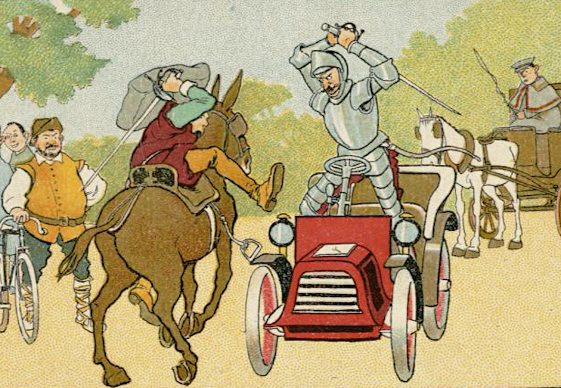 Don Quixote in the 20th Century (ca. 1905) — The Public Domain Review