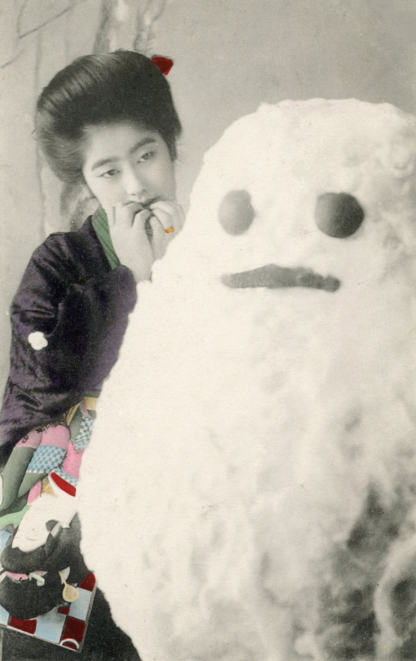 Photograph of snowman