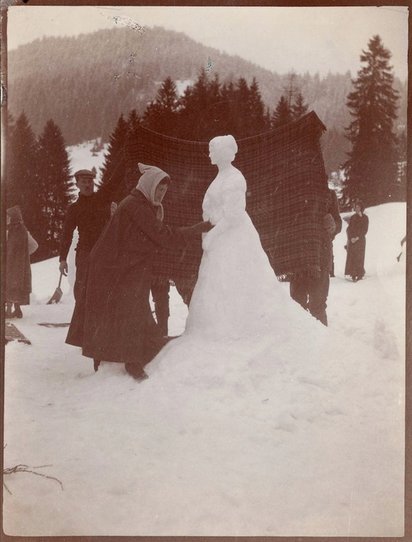 Photograph of snowman