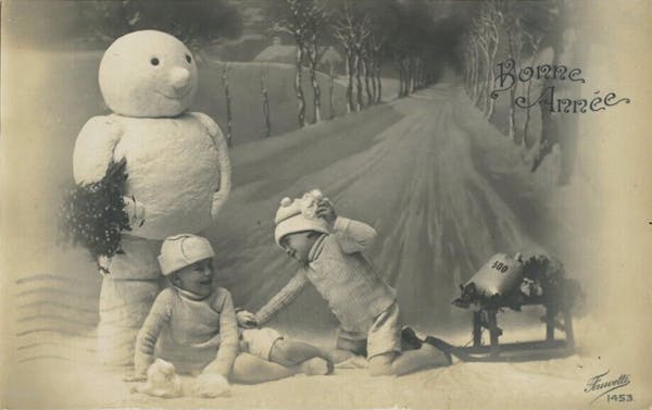 Photograph of snowman