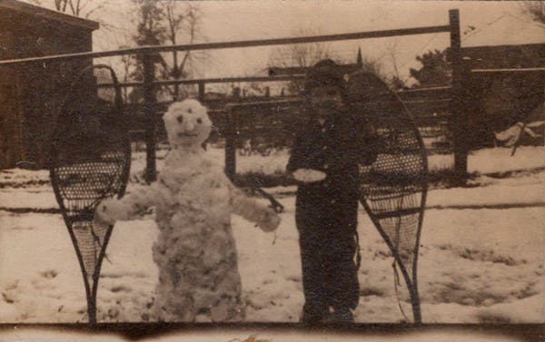 Photograph of snowman