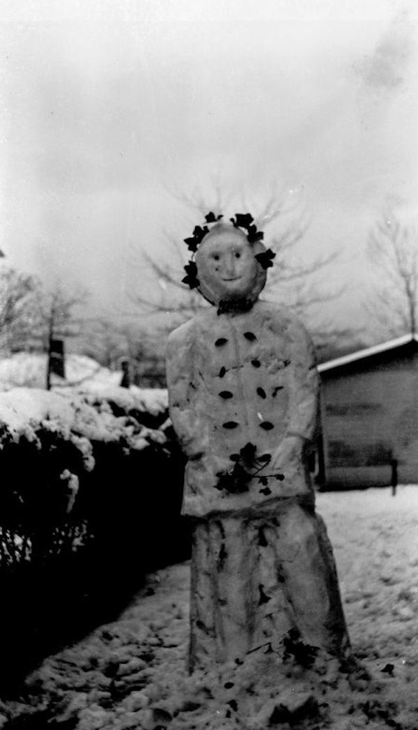 Photograph of snowman