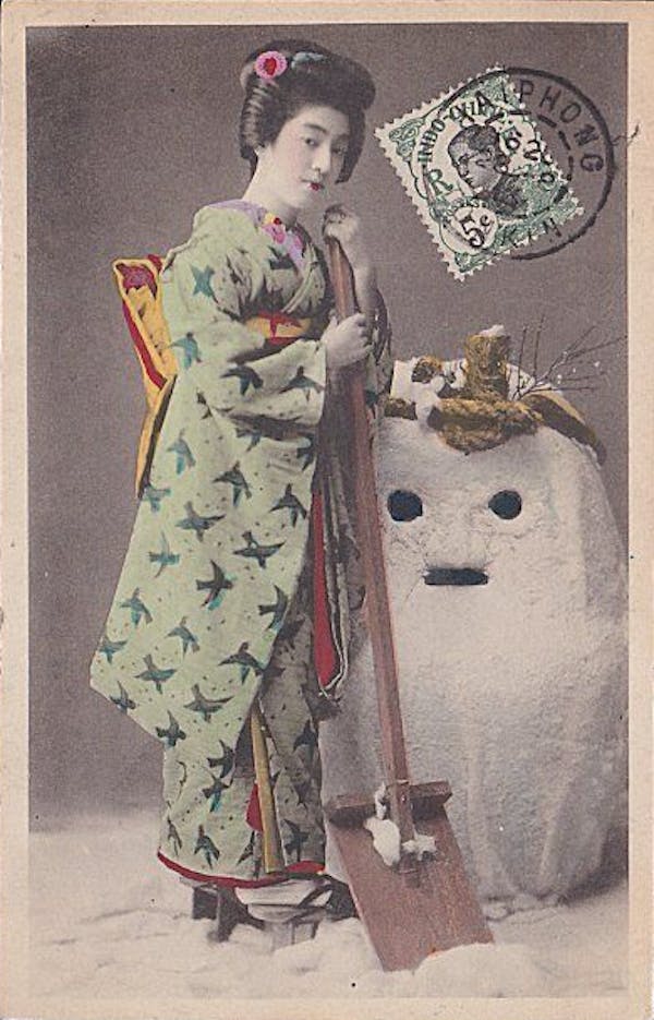 Photograph of snowman