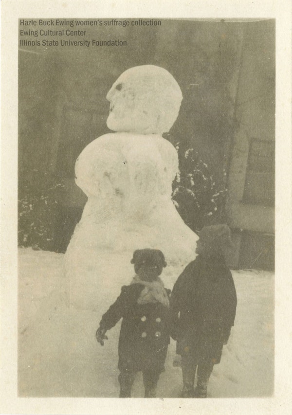 Photograph of snowman