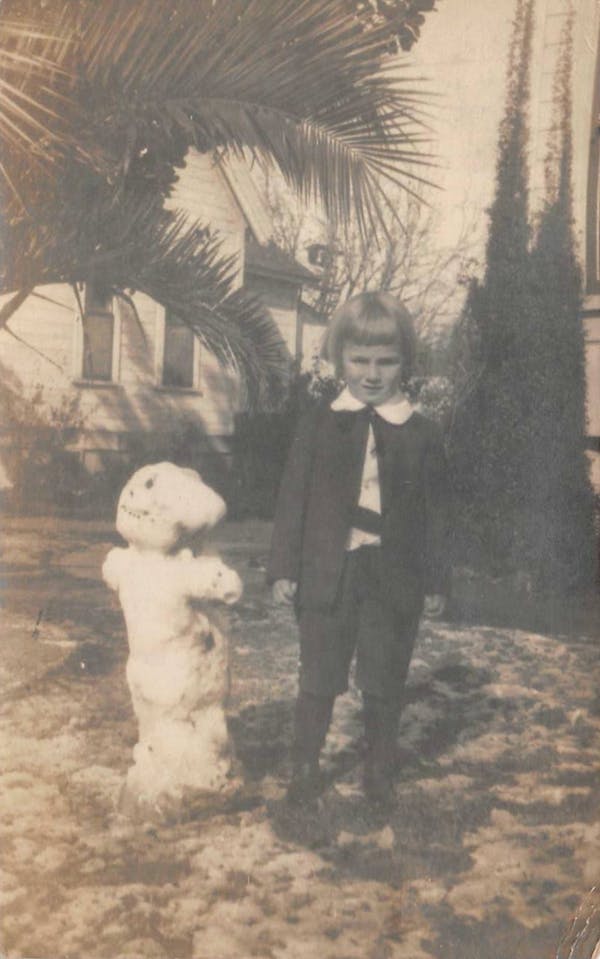 Photograph of snowman