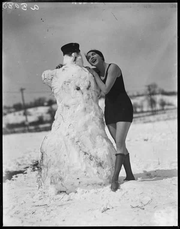 Photograph of snowman