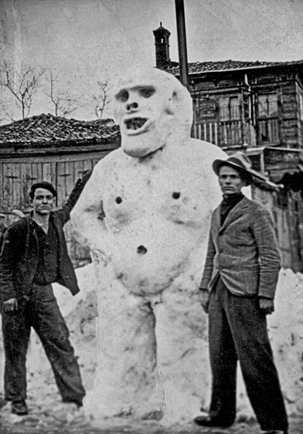 Photograph of snowman