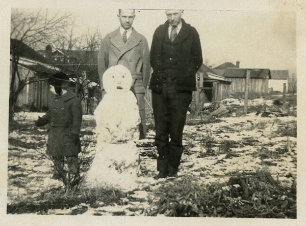 Photograph of snowman