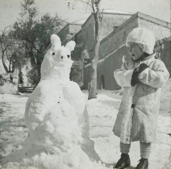 Photograph of snowman