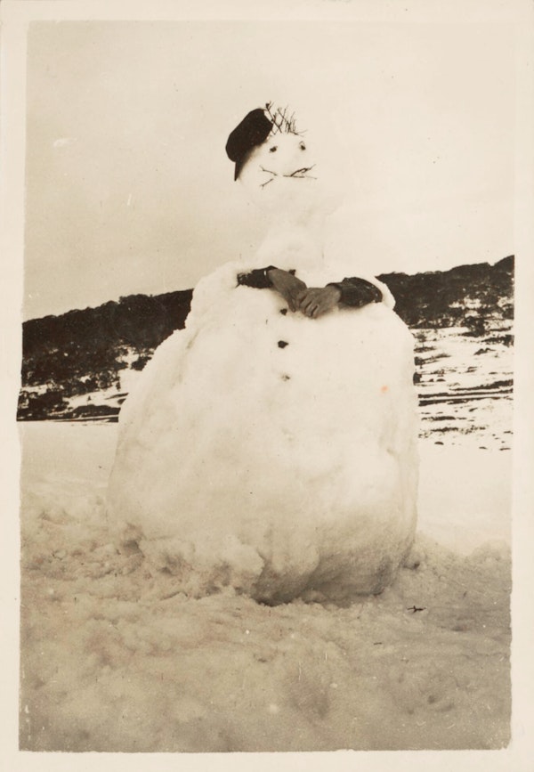 Photograph of snowman