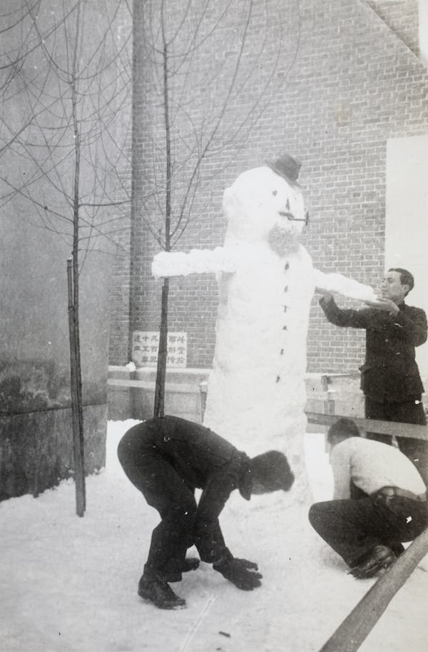 Photograph of snowman