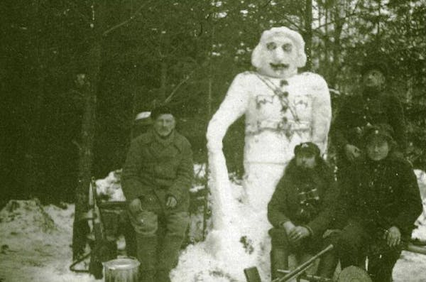 Photograph of snowman