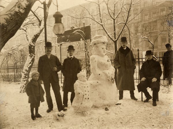 Photograph of snowman