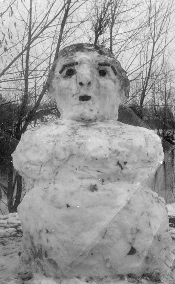 Photograph of snowman