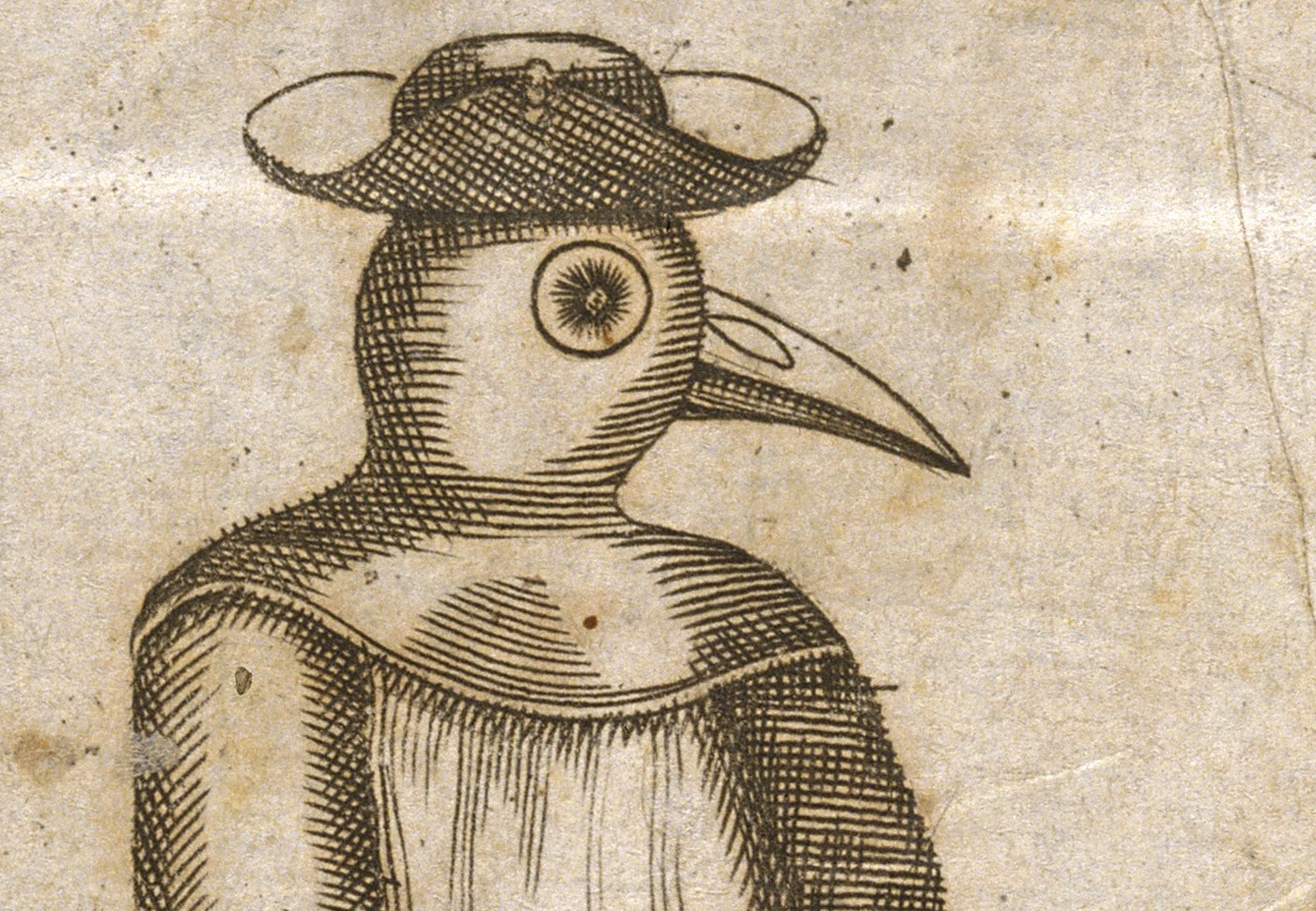 bubonic plague mask drawing