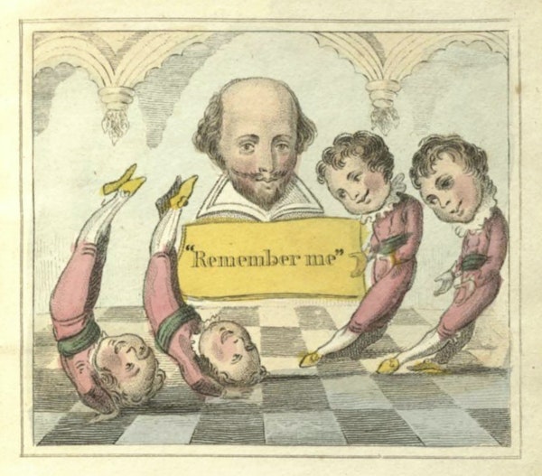 Coloured engraving of punctuation