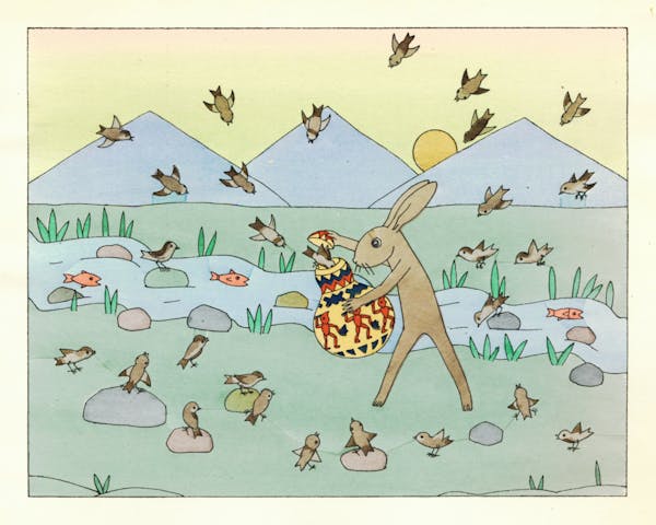 Illustration of hare fable