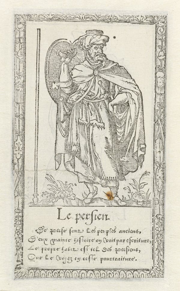 Woodcut of foreign costume