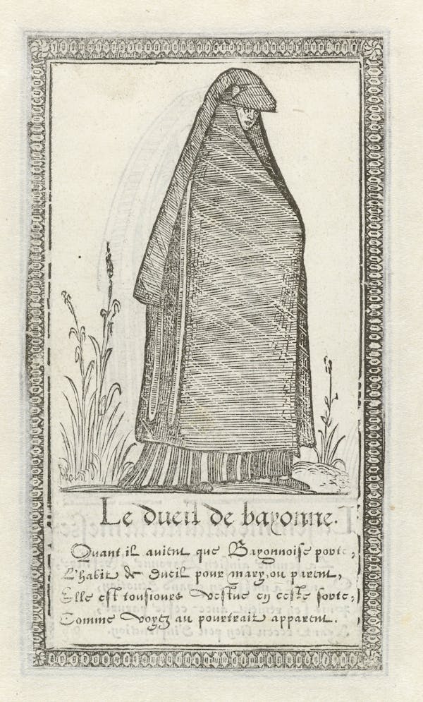 Woodcut of foreign costume