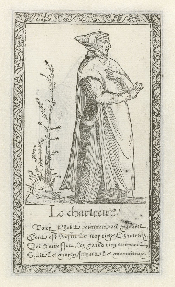 Woodcut of foreign costume