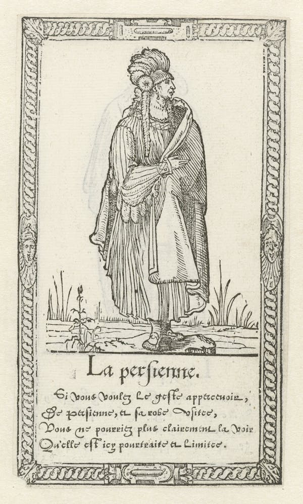 Woodcut of foreign costume