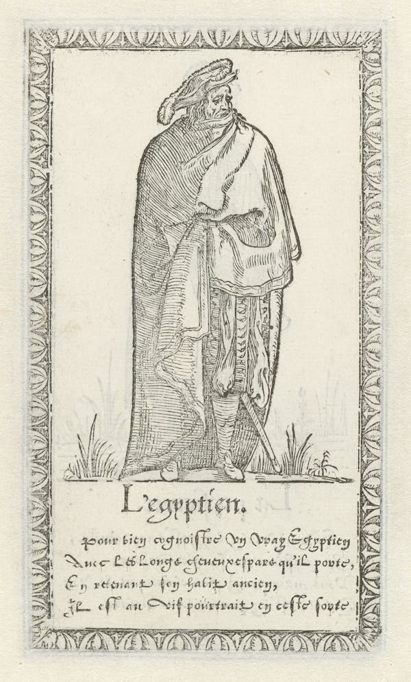 Woodcut of foreign costume