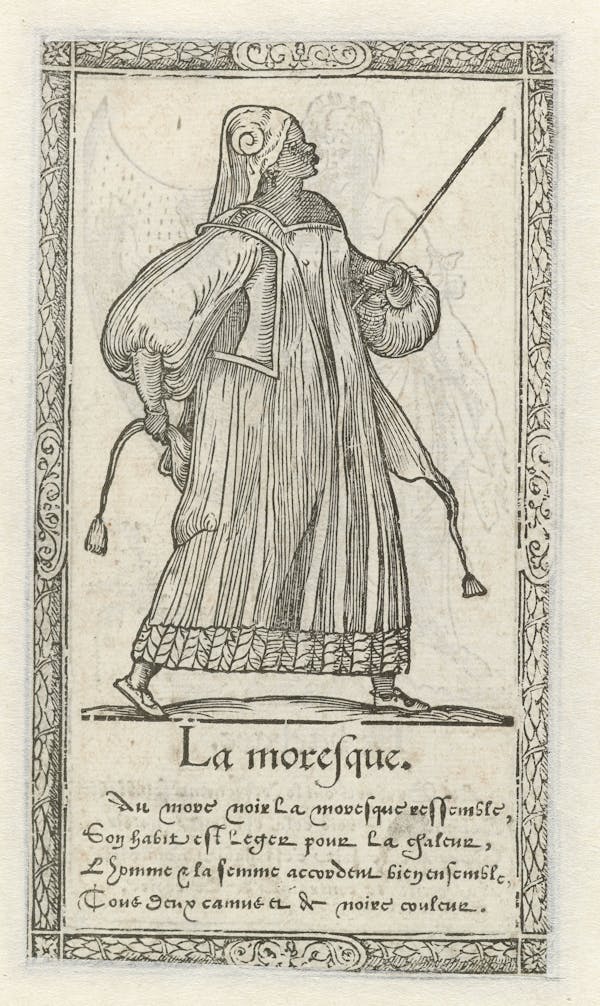 Woodcut of foreign costume