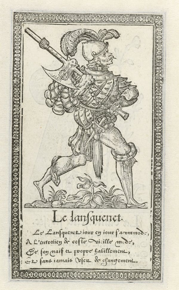 Woodcut of foreign costume