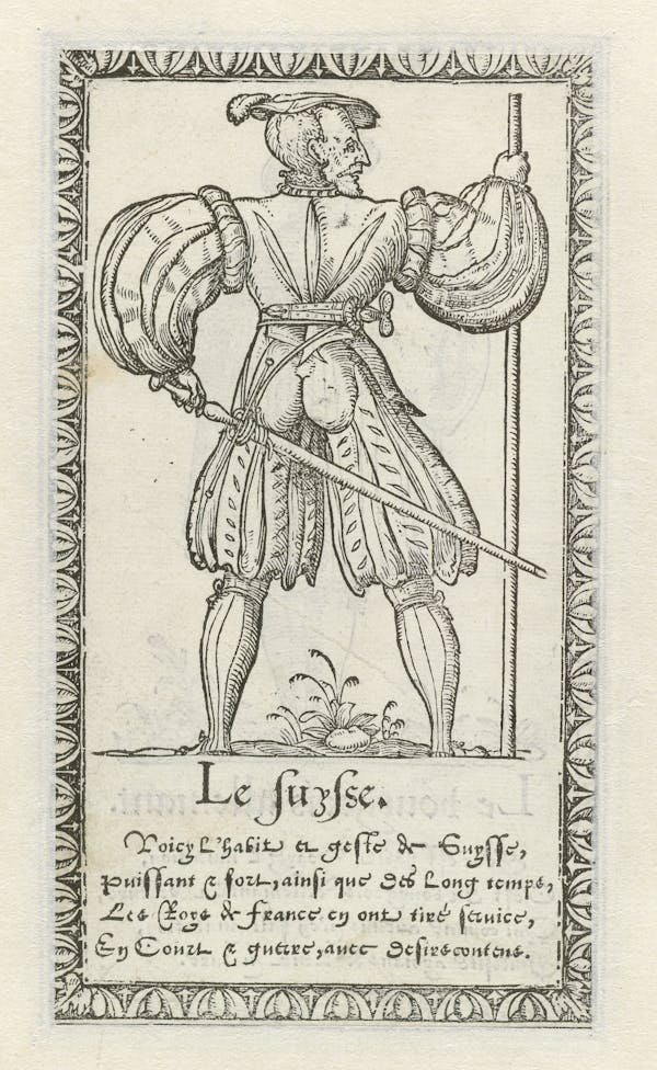 Woodcut of foreign costume