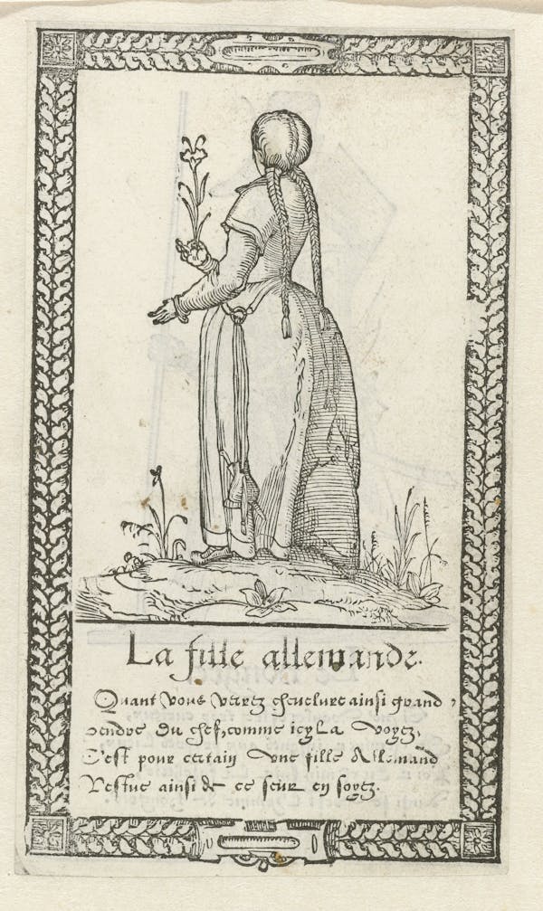 Woodcut of foreign costume