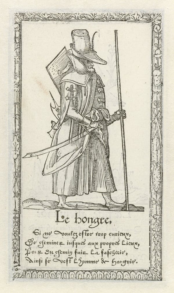 Woodcut of foreign costume