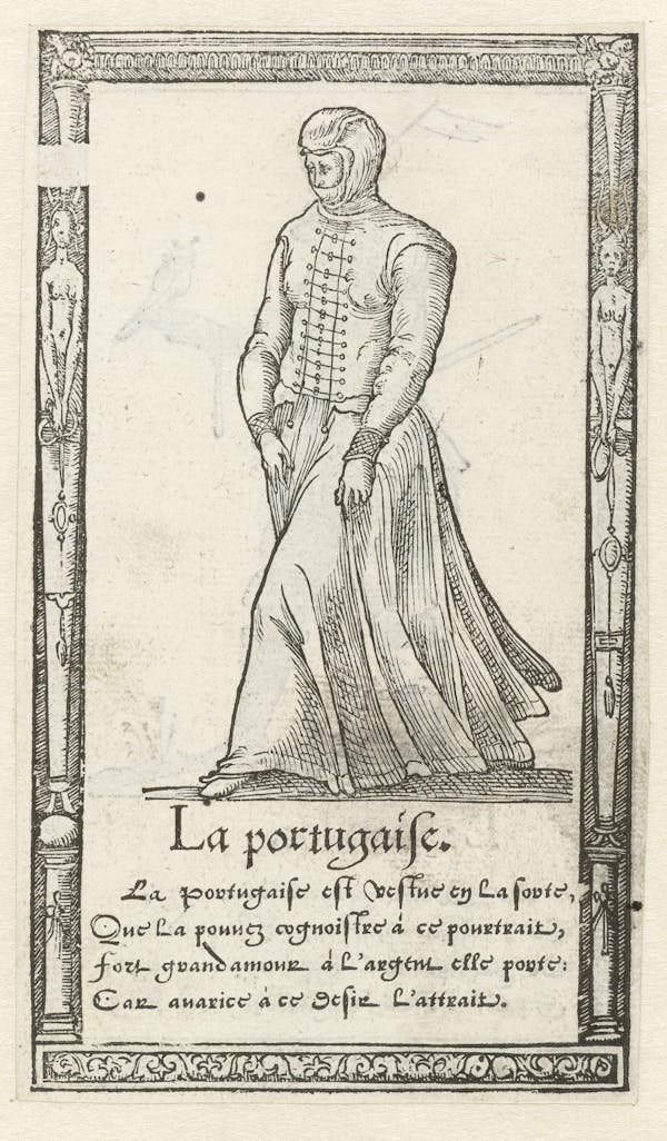 Woodcut of foreign costume