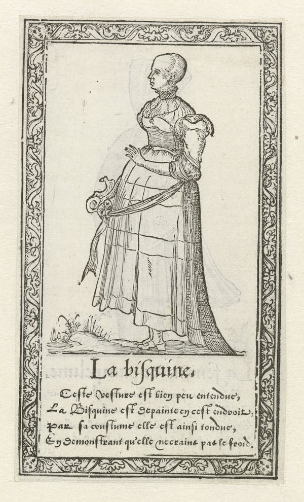 Woodcut of foreign costume