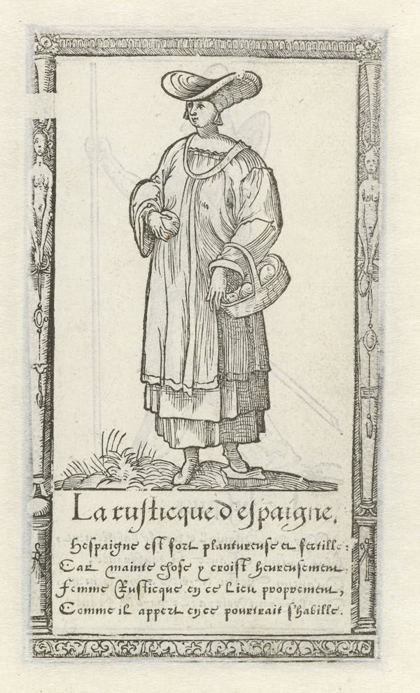 Woodcut of foreign costume