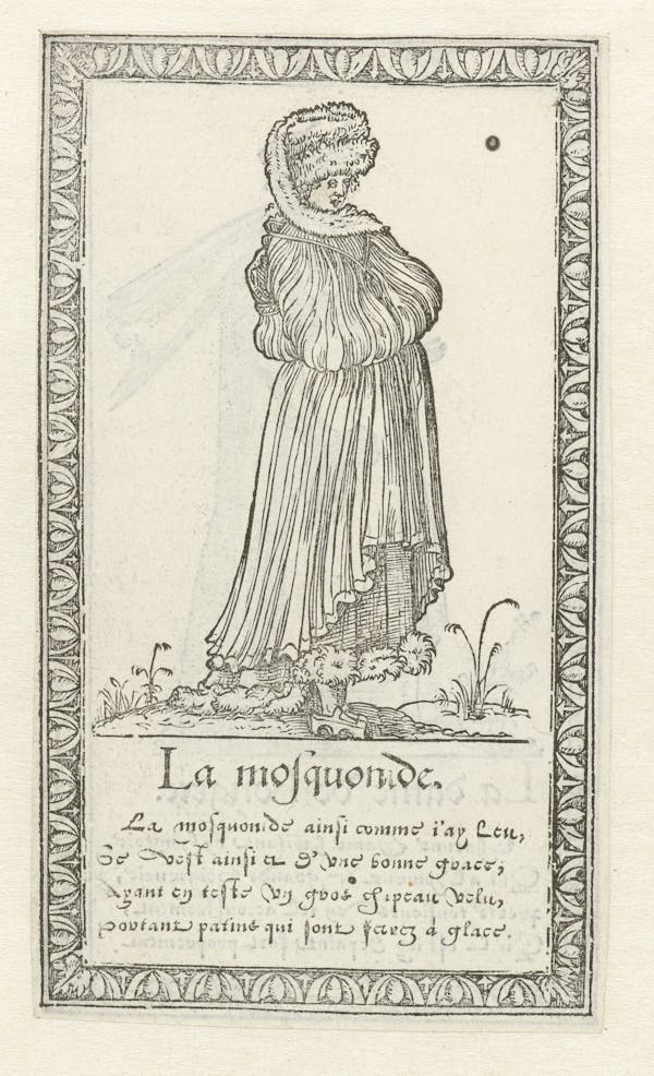 Woodcut of foreign costume