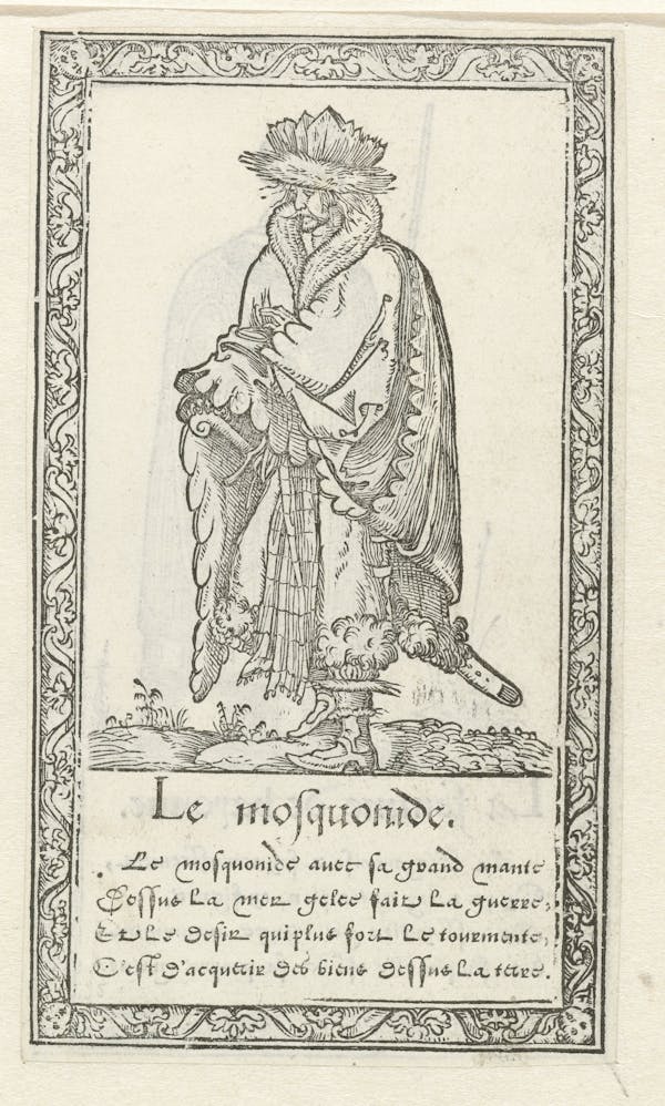 Woodcut of foreign costume