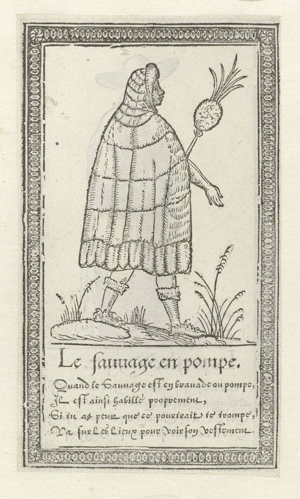 Woodcut of foreign costume