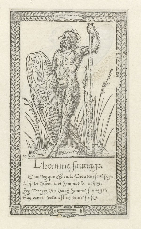 Woodcut of foreign costume