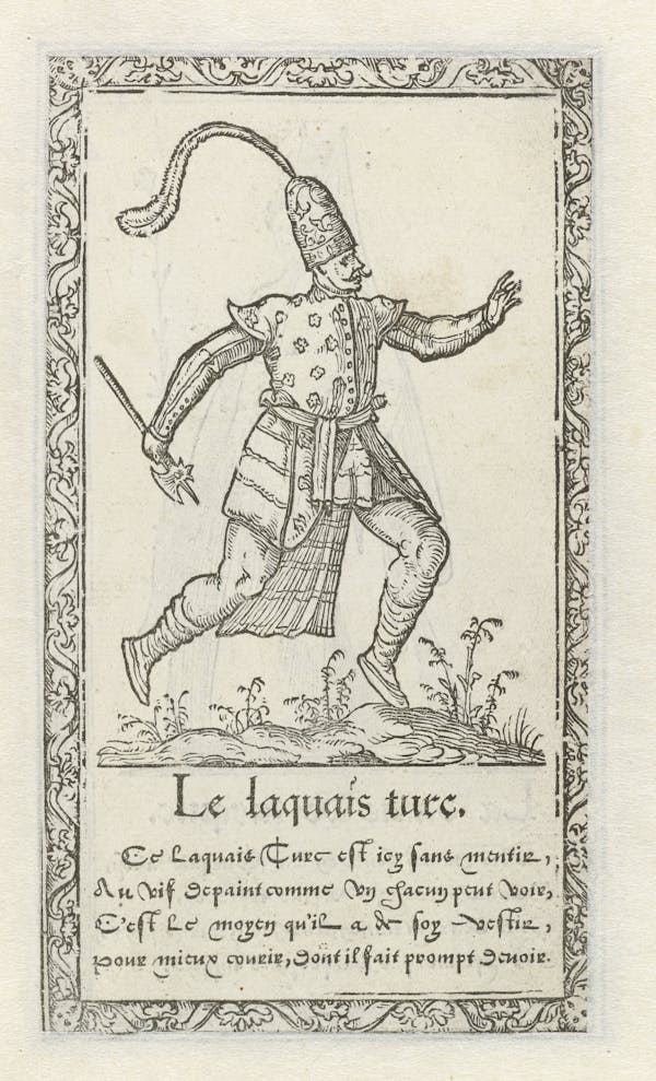 Woodcut of foreign costume