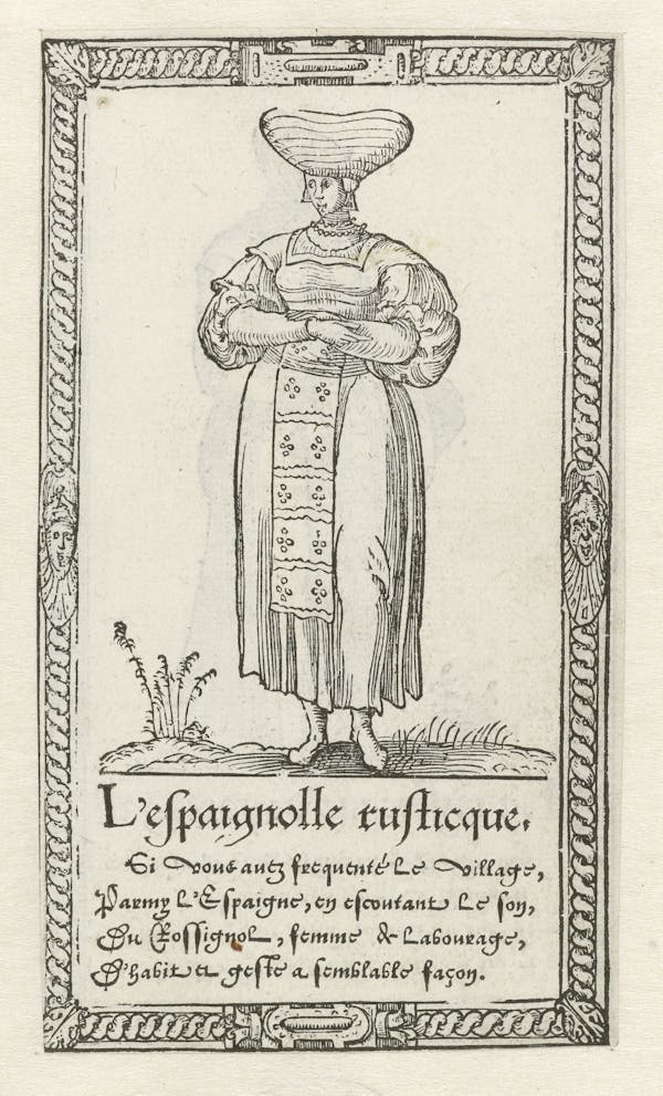 Woodcut of foreign costume