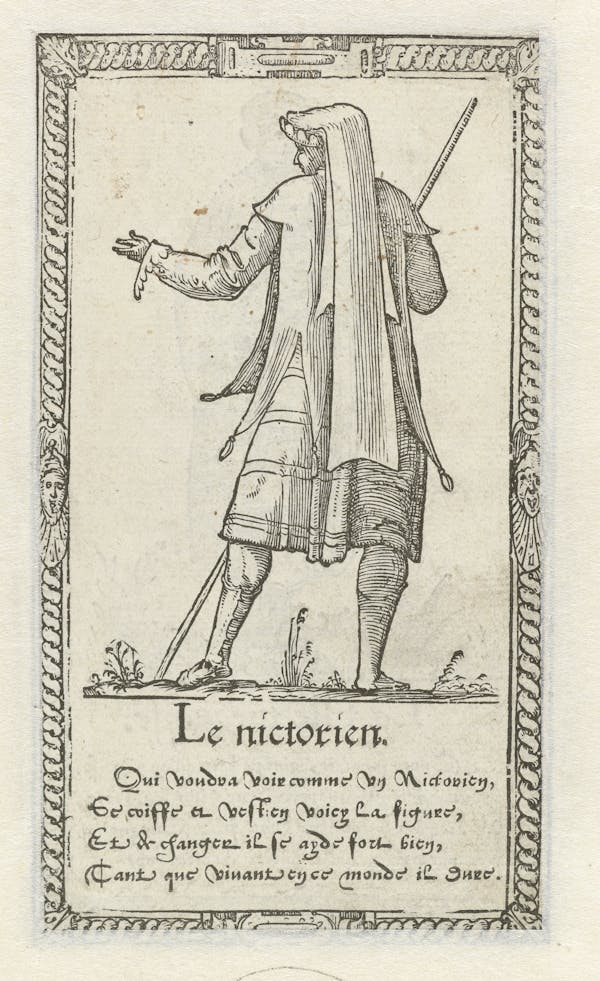 Woodcut of foreign costume