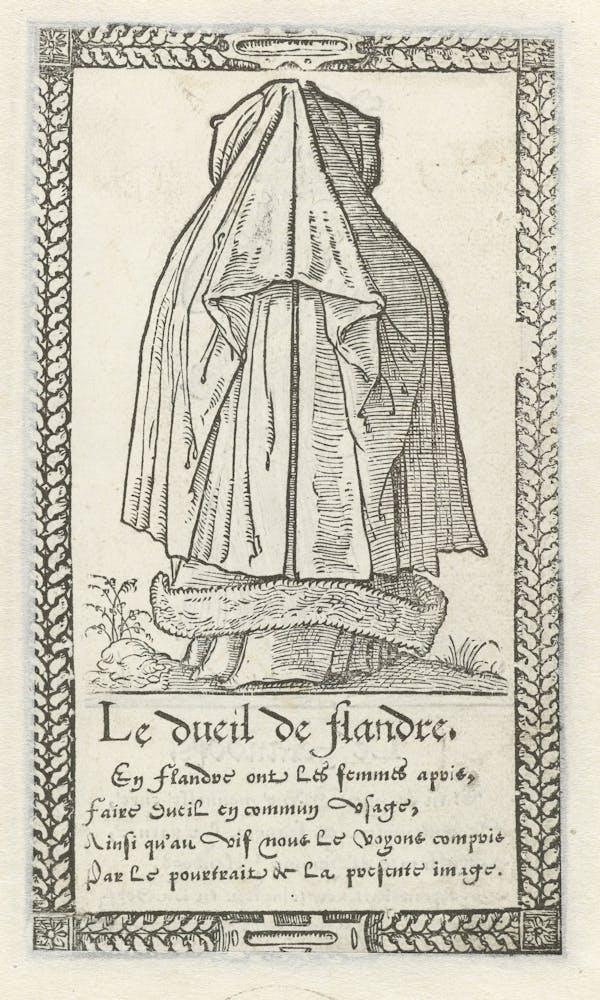 Woodcut of foreign costume