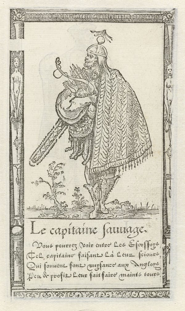 Woodcut of foreign costume