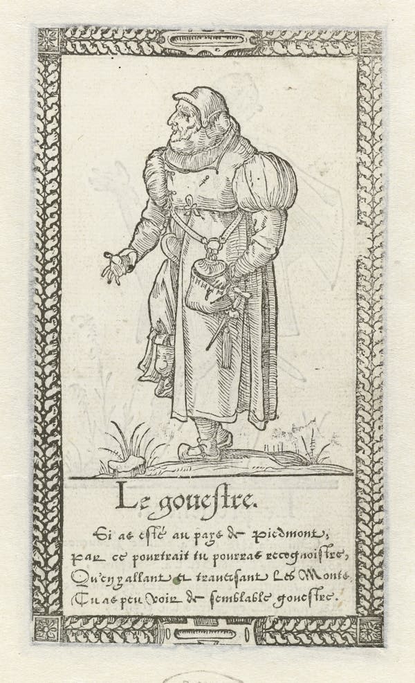 Woodcut of foreign costume