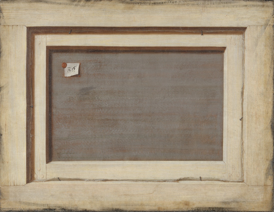 Reverse of a Framed Painting Trompe-l'oeil)
caption={Cornelis Norbertus Gijsbrechts, *The Reverse of a Framed Painting* (ca. 1670) — <a href="https://commons.wikimedia.org/wiki/File:Trompe_l%27oeil._Bagsiden_af_et_indrammet_maleri.jpg" target="_blank">Source</a>